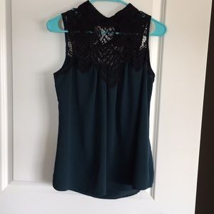 Dressy teal top
